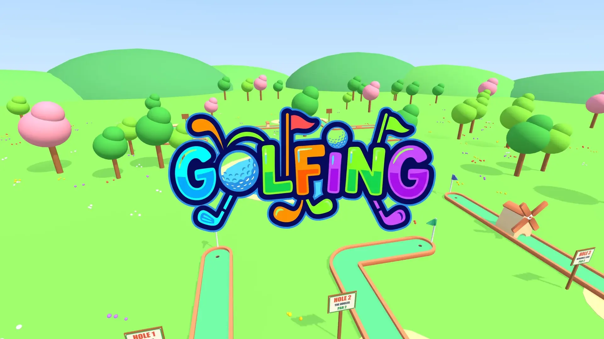 Golfing key art